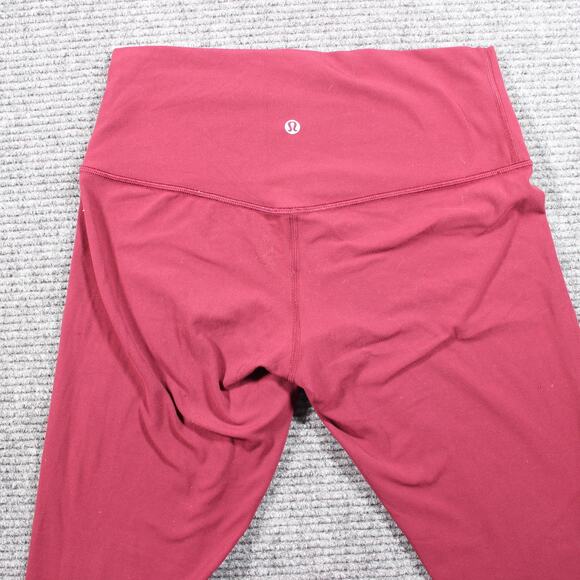 Lululemon Leggings Womens 10 Burgundy High Rise Ankle Length 24 Inseam - Picture 4 of 7